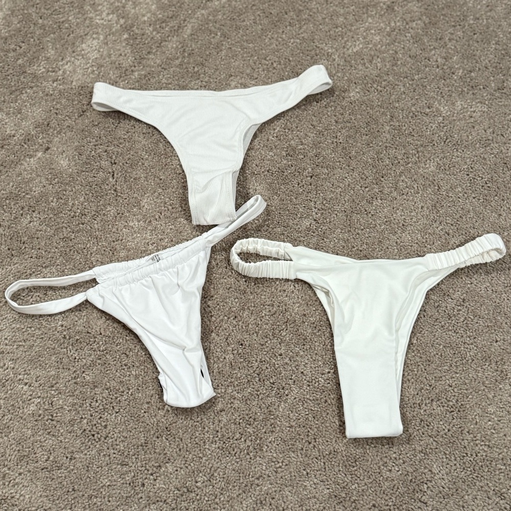 NWOT! SHEIN 3 White Bikini Bottoms